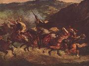 Eugene Delacroix Marokkanische Fantasia oil painting reproduction